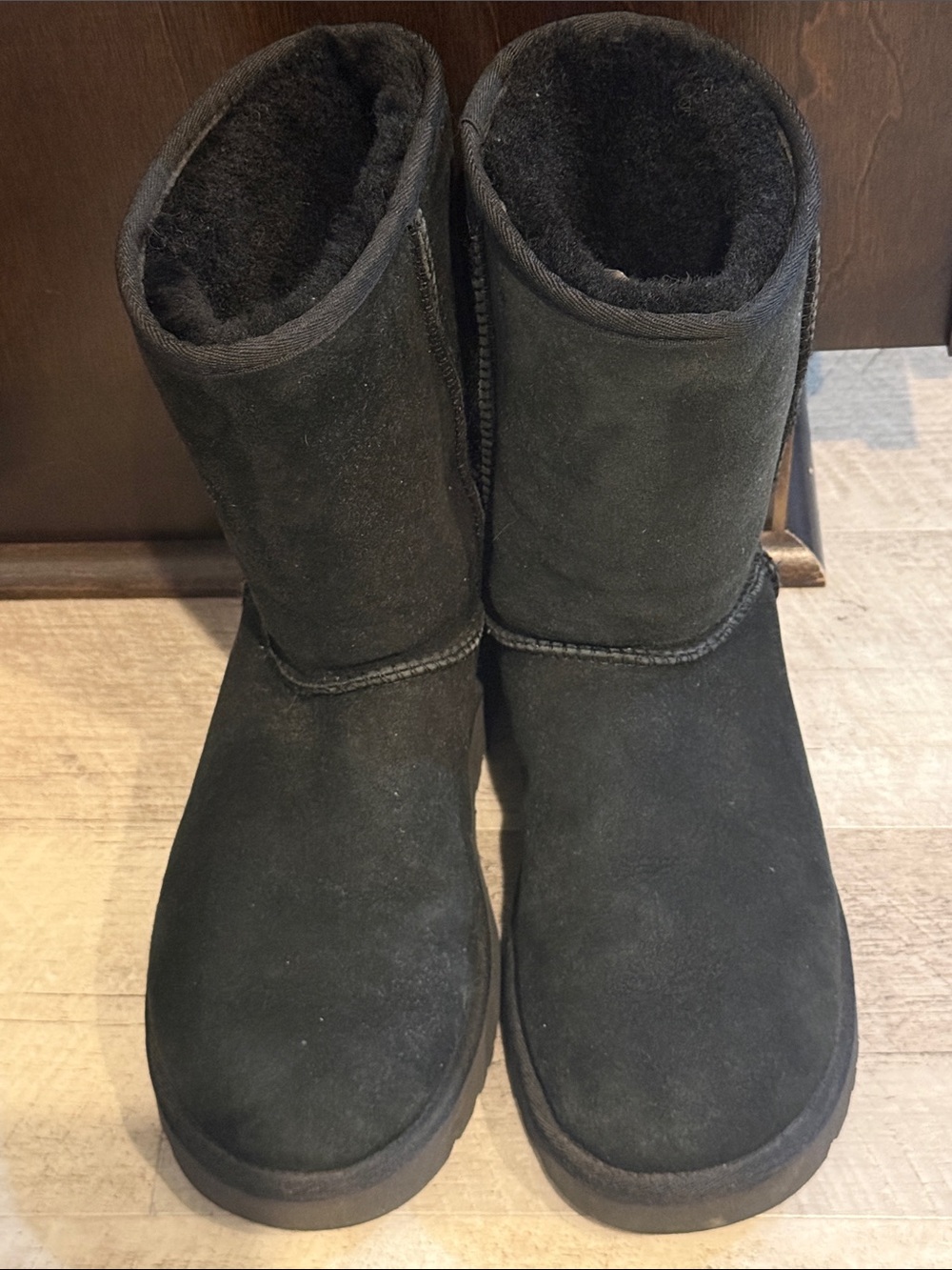 UGG Black Suede Short Classic Boots